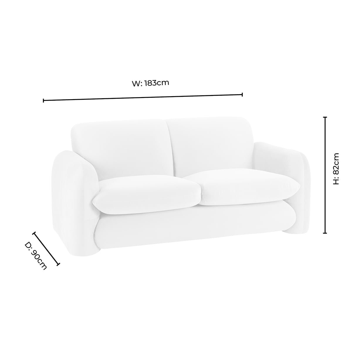 Dublin 2 Seater Sofa - Muted Gold