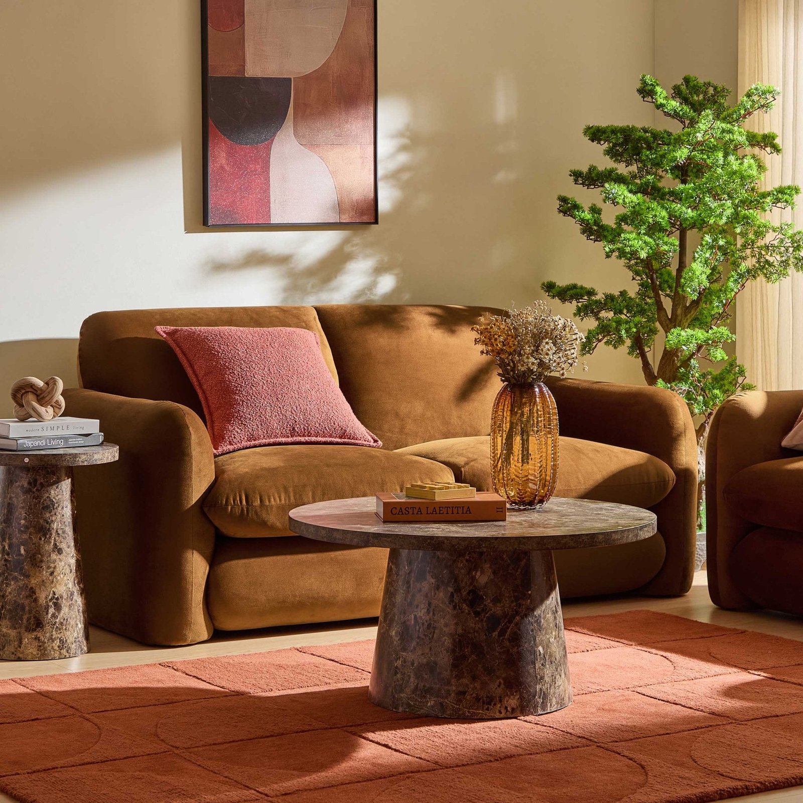 Dublin 2 Seater Sofa - Muted Gold