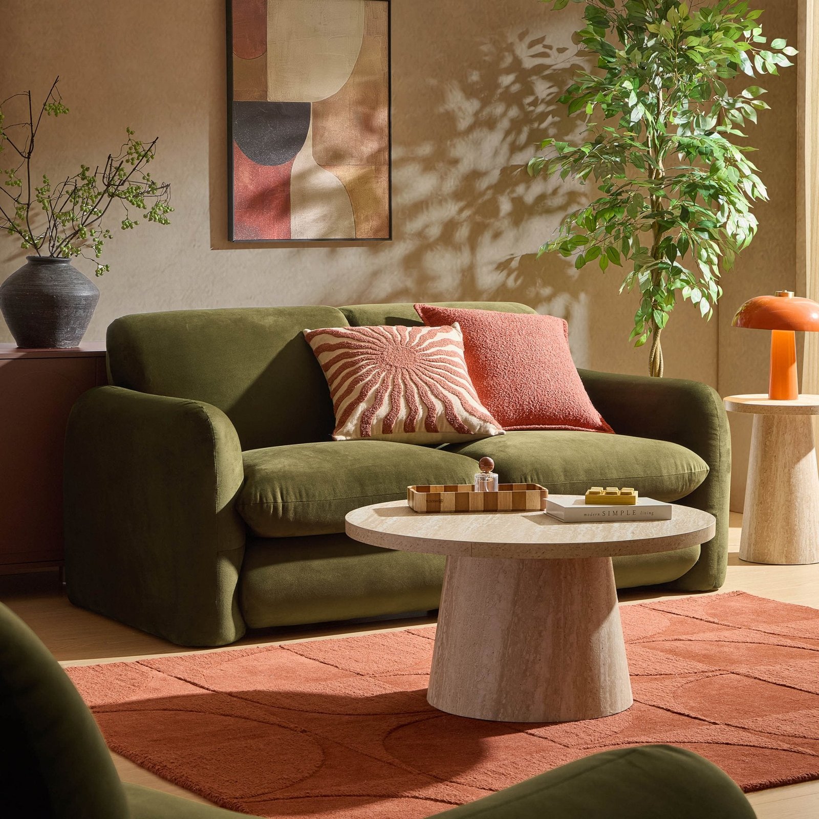 Dublin 2 Seater Sofa - Rich Green