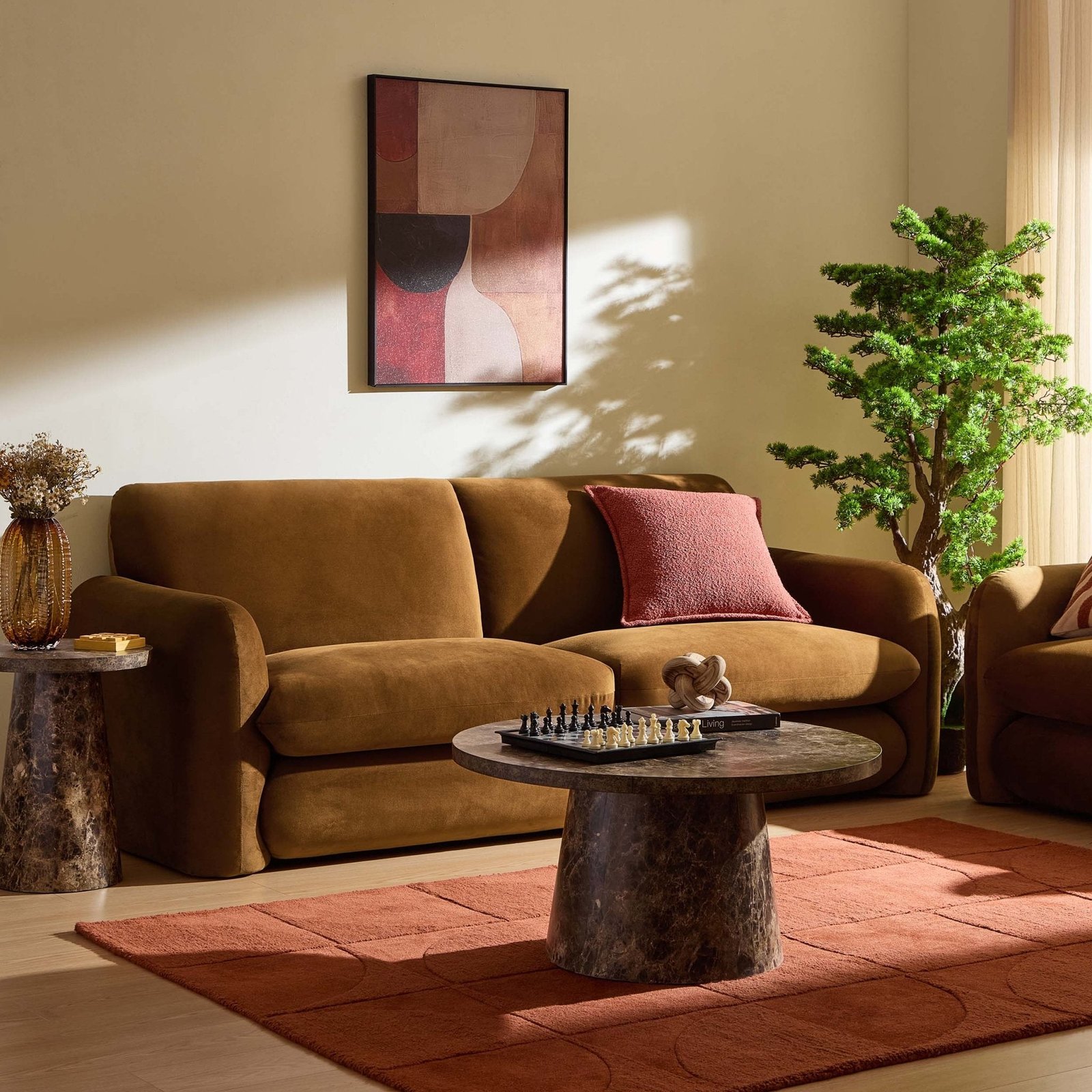Dublin 3 Seater Sofa - Muted Gold