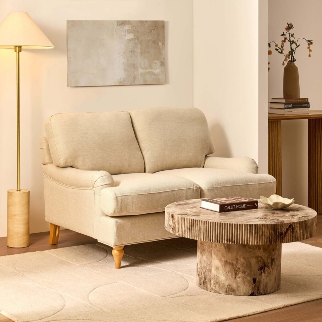 Hampshire Compact 2 Seater Sofa - Beige - Green Lane