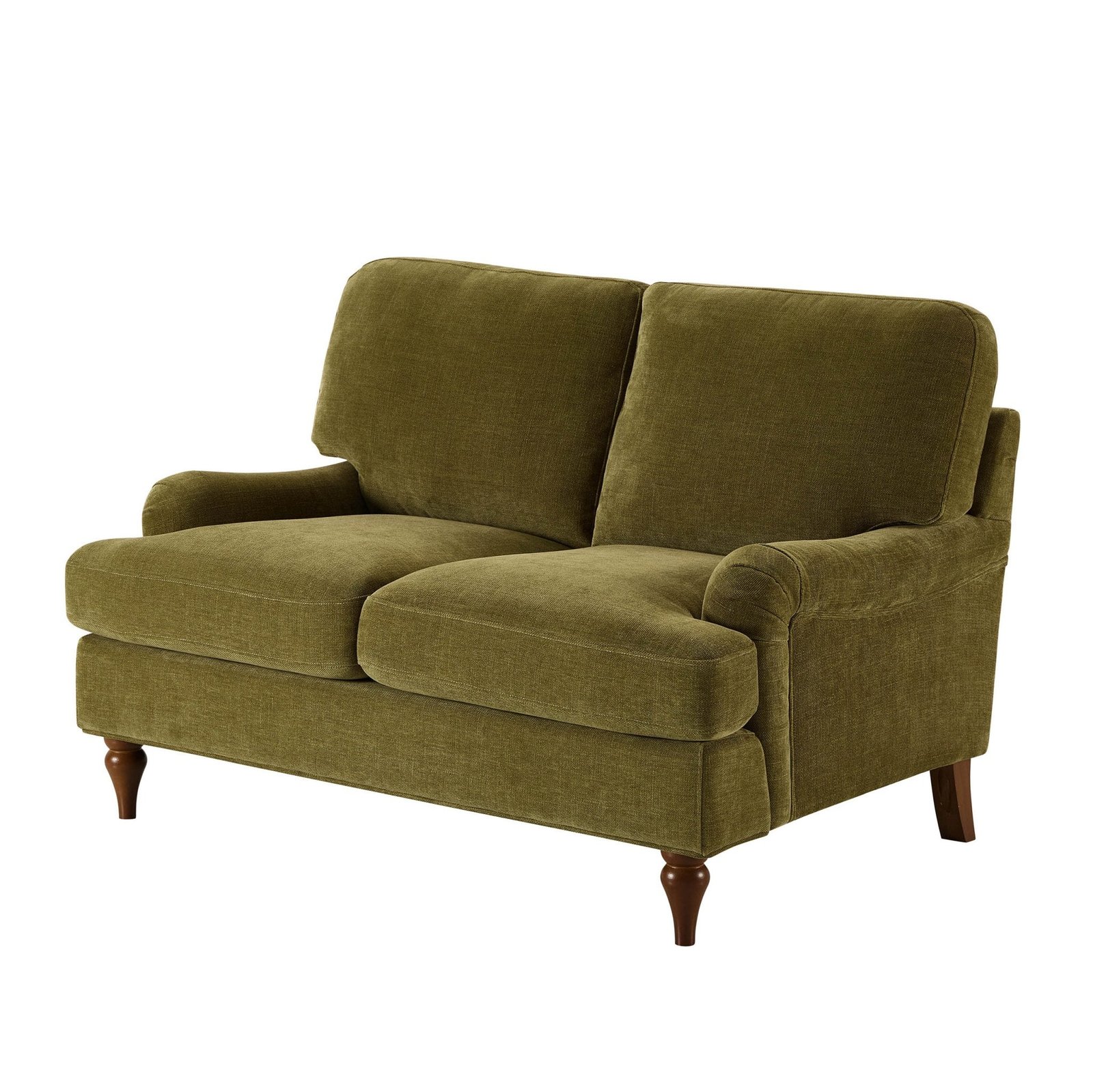 Hampshire Compact 2 Seater Sofa - Chenille Olive - Green Lane