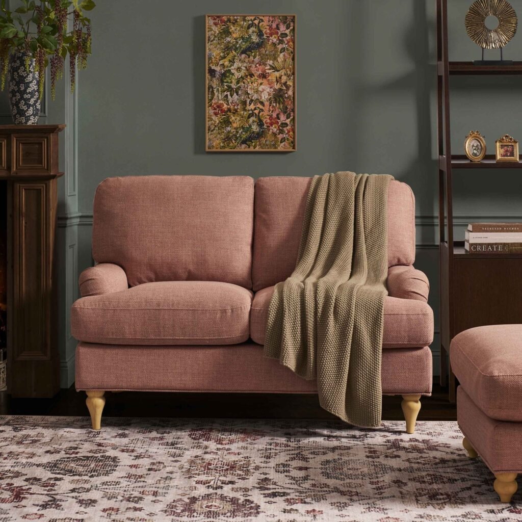 Hampshire Compact 2 Seater Sofa - Rose - Green Lane
