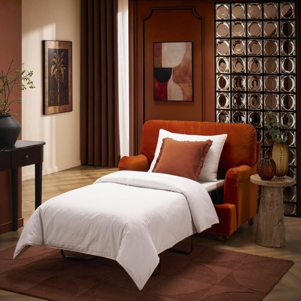 Hampshire Loveseat Sofa Bed - Bright Orange - Green Lane