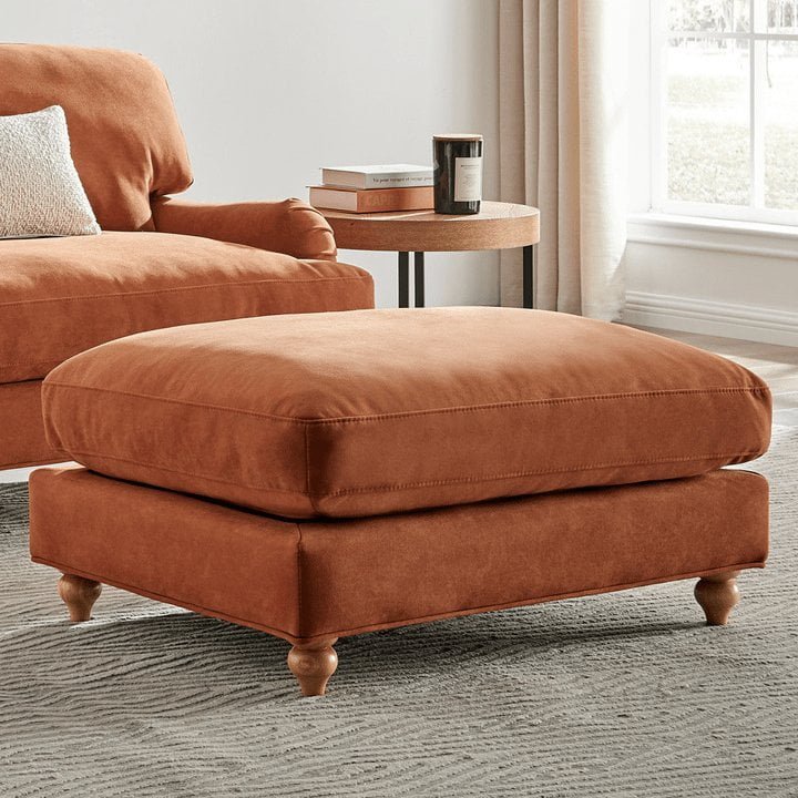 Hampshire Pouffe - Burnt Orange