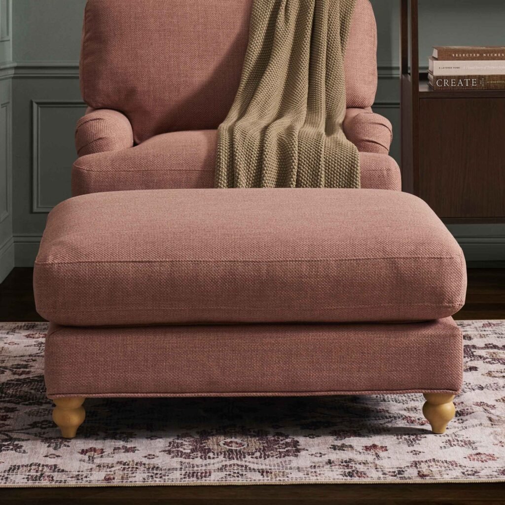 Hampshire Pouffe - Rose - Green Lane