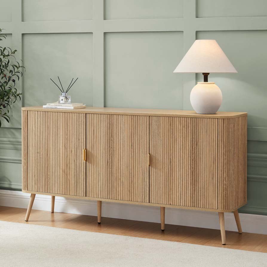 Hattie 3 Door Sideboard - Light Wood