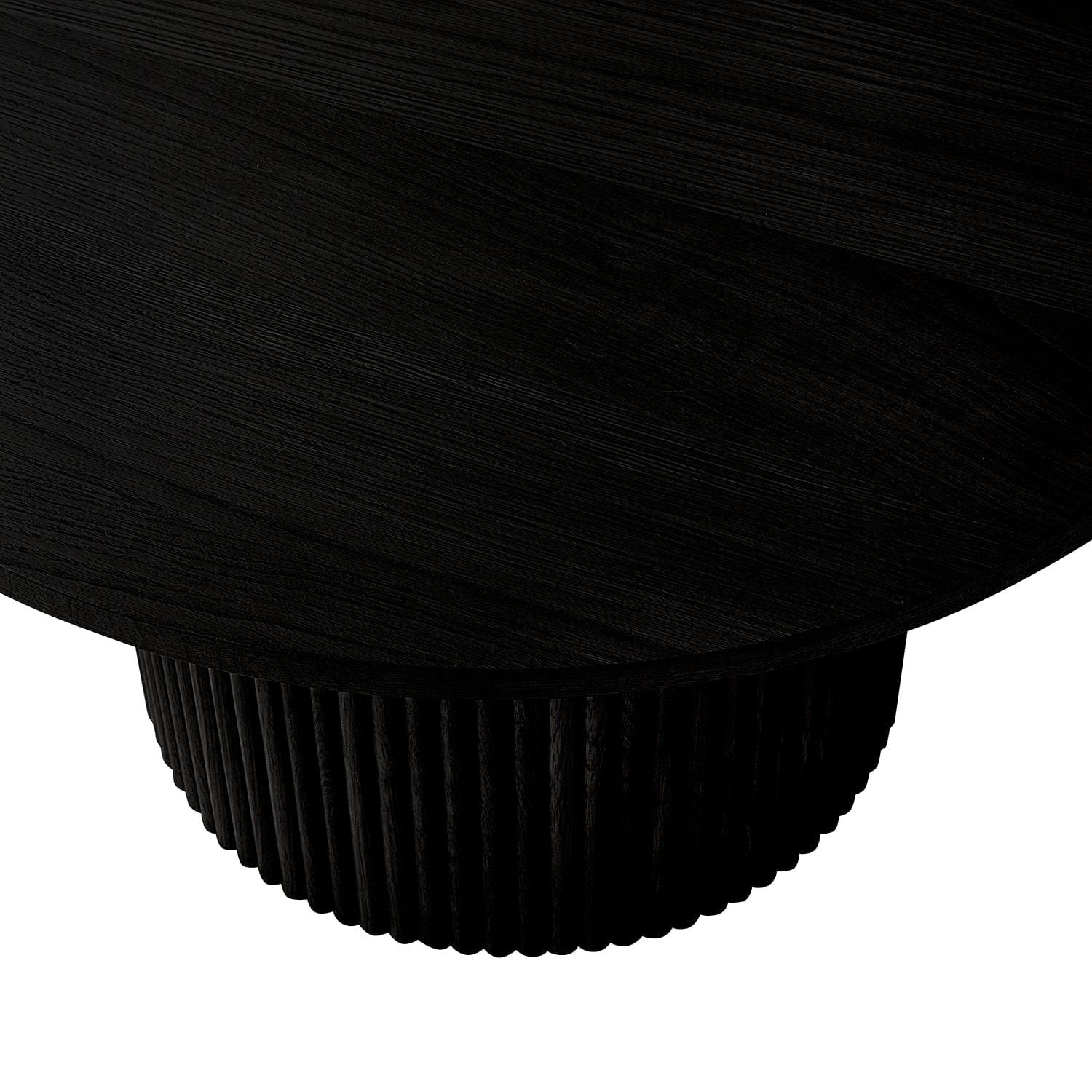 Hattie Round Pedestal Coffee Table - Black