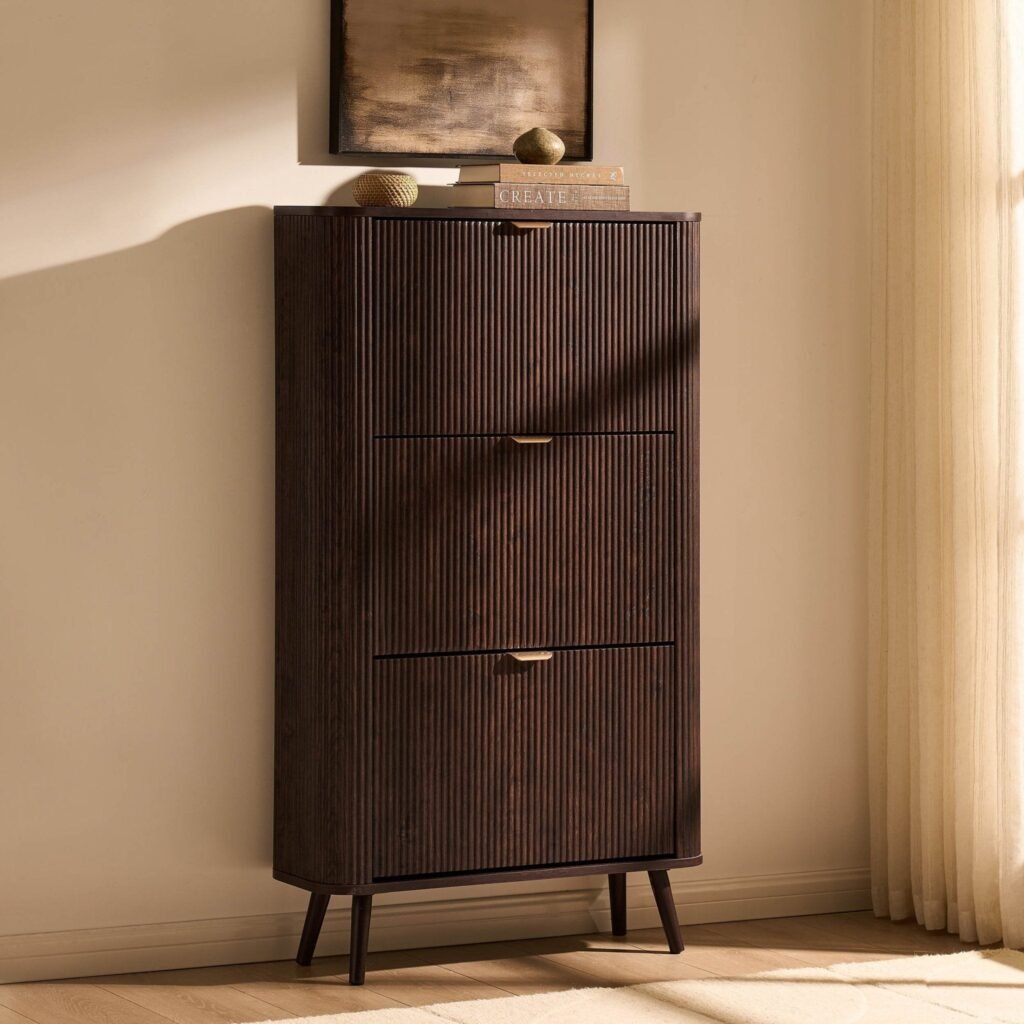 Hattie Shoe Cabinet - Walnut - Green Lane