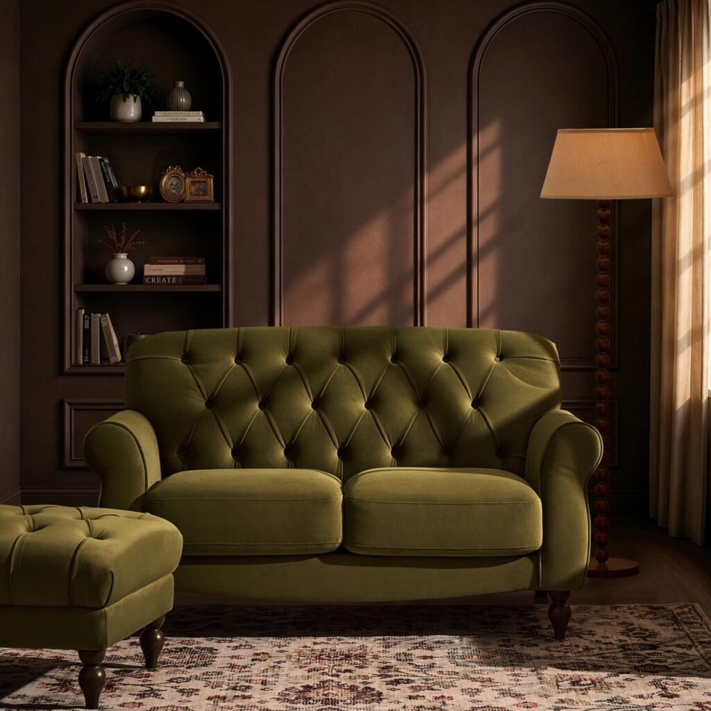 Hebden 2 Seater Sofa - Muted Moss - Green Lane