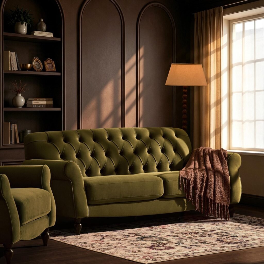 Hebden 3 Seater Sofa - Muted Moss - Green Lane