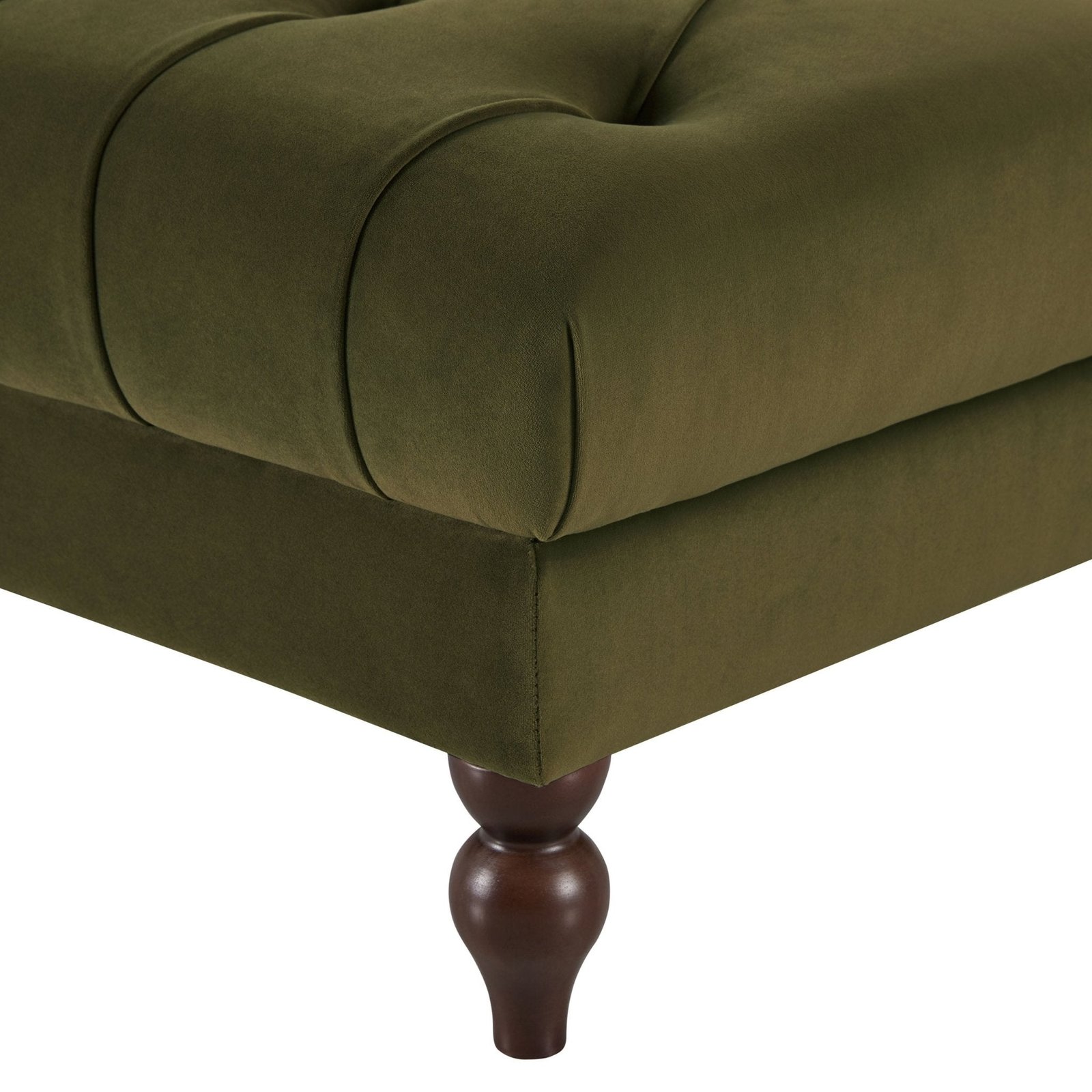Hebden Pouffe - Muted Moss - Green Lane