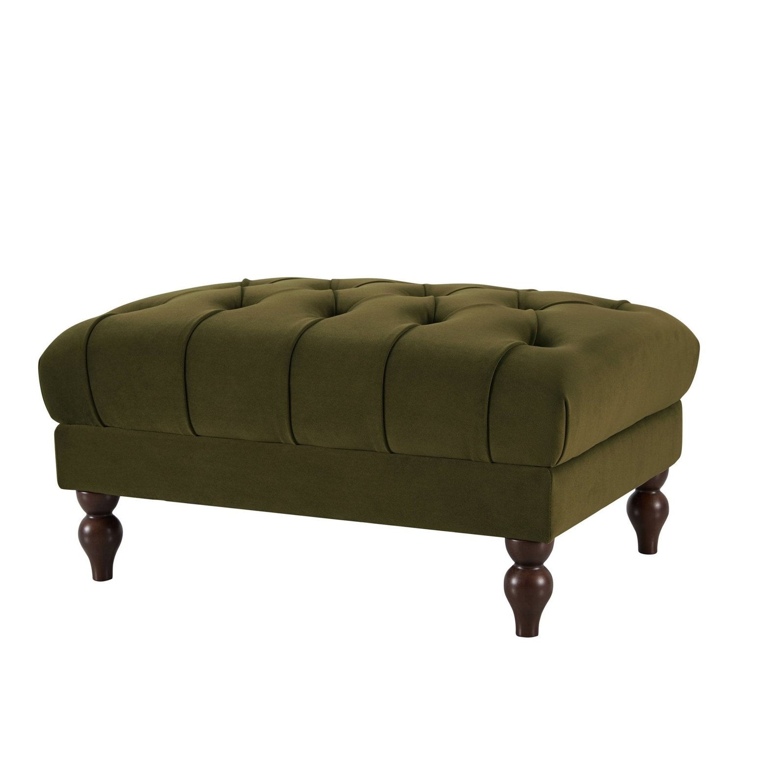 Hebden Pouffe - Muted Moss - Green Lane