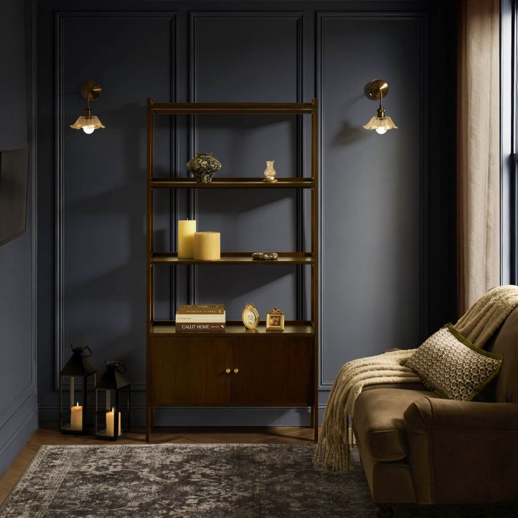 Heidi Oak Display Cabinet - Walnut - Green Lane