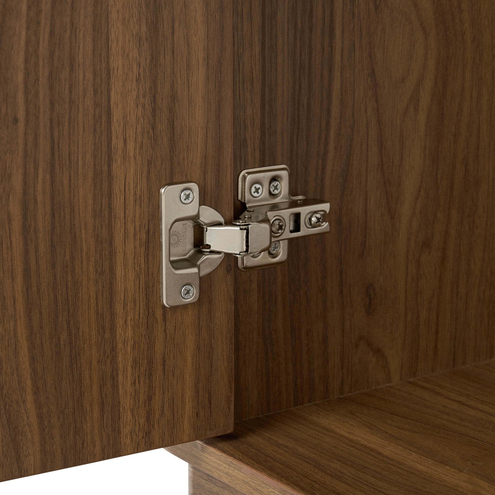 Hettie Ribbed 3 Door Wardrobe - Mid Wood - Green Lane