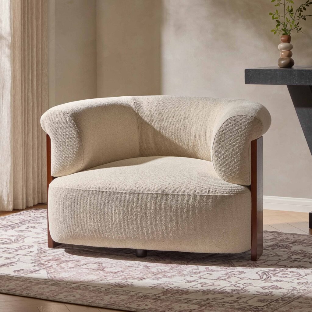 Jemima Accent Chair - Sand Boucle