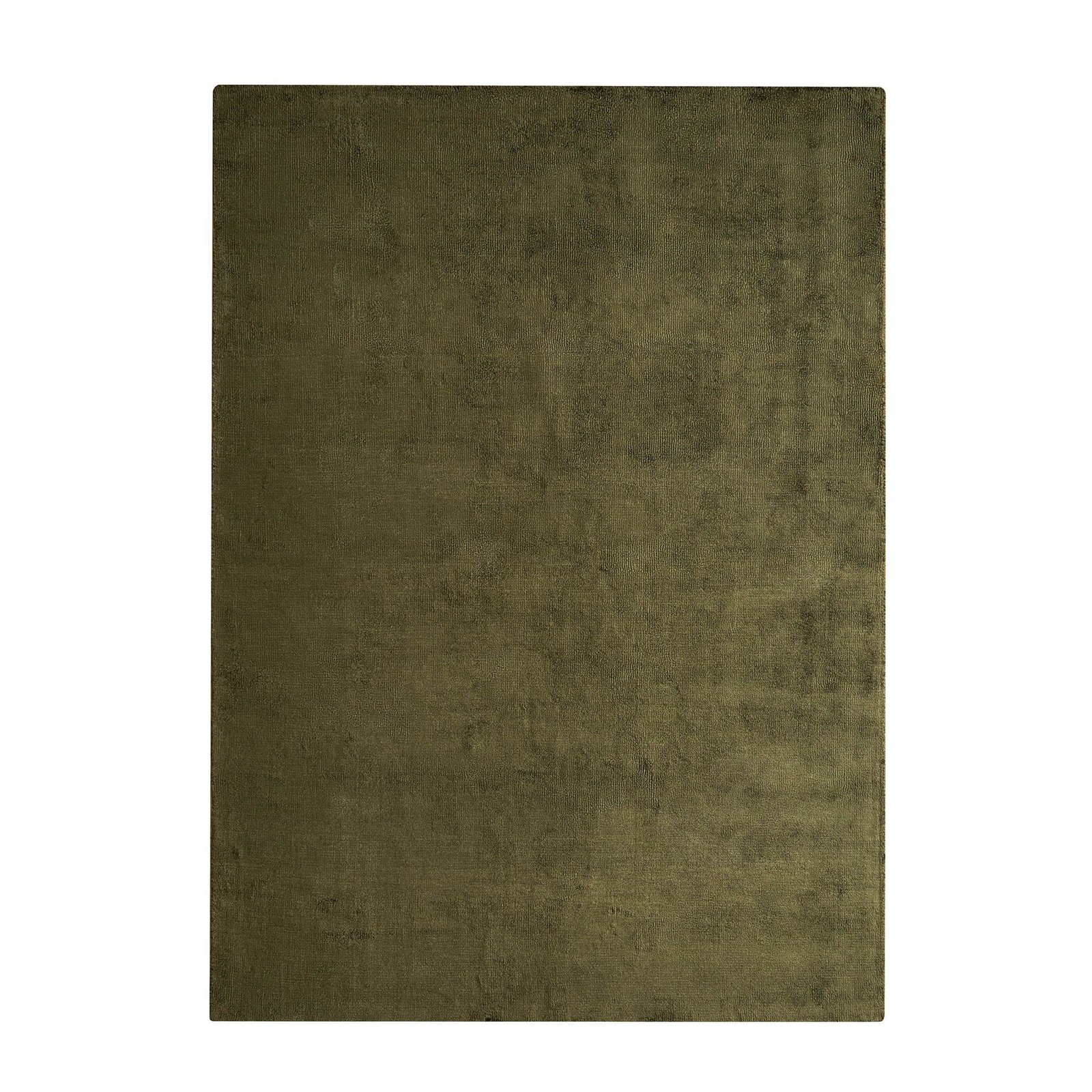 Kayla Plain Viscose Loop Rug - Forest Green