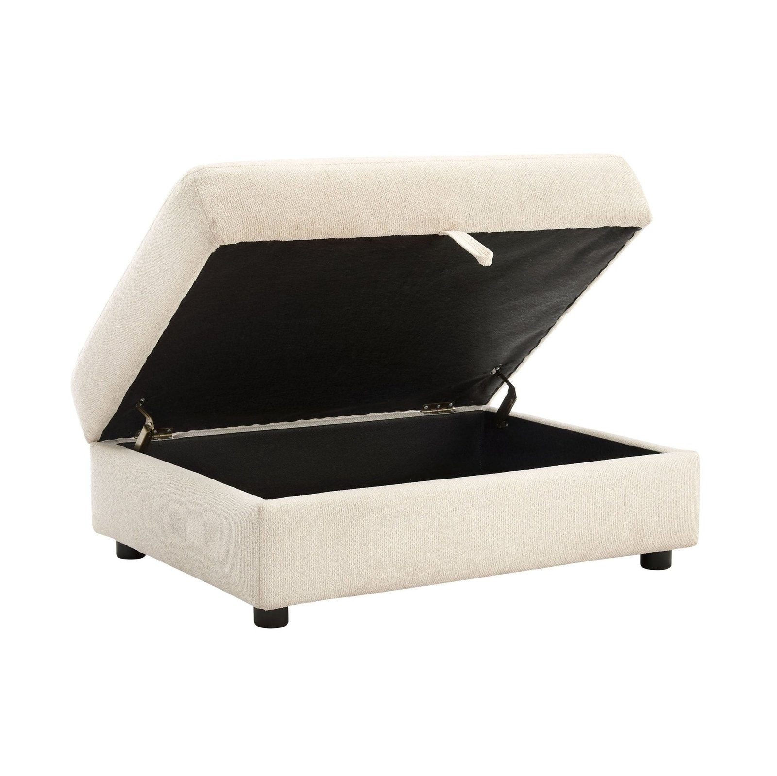 Lyon Storage Pouffe - Speckled Sand Boucle