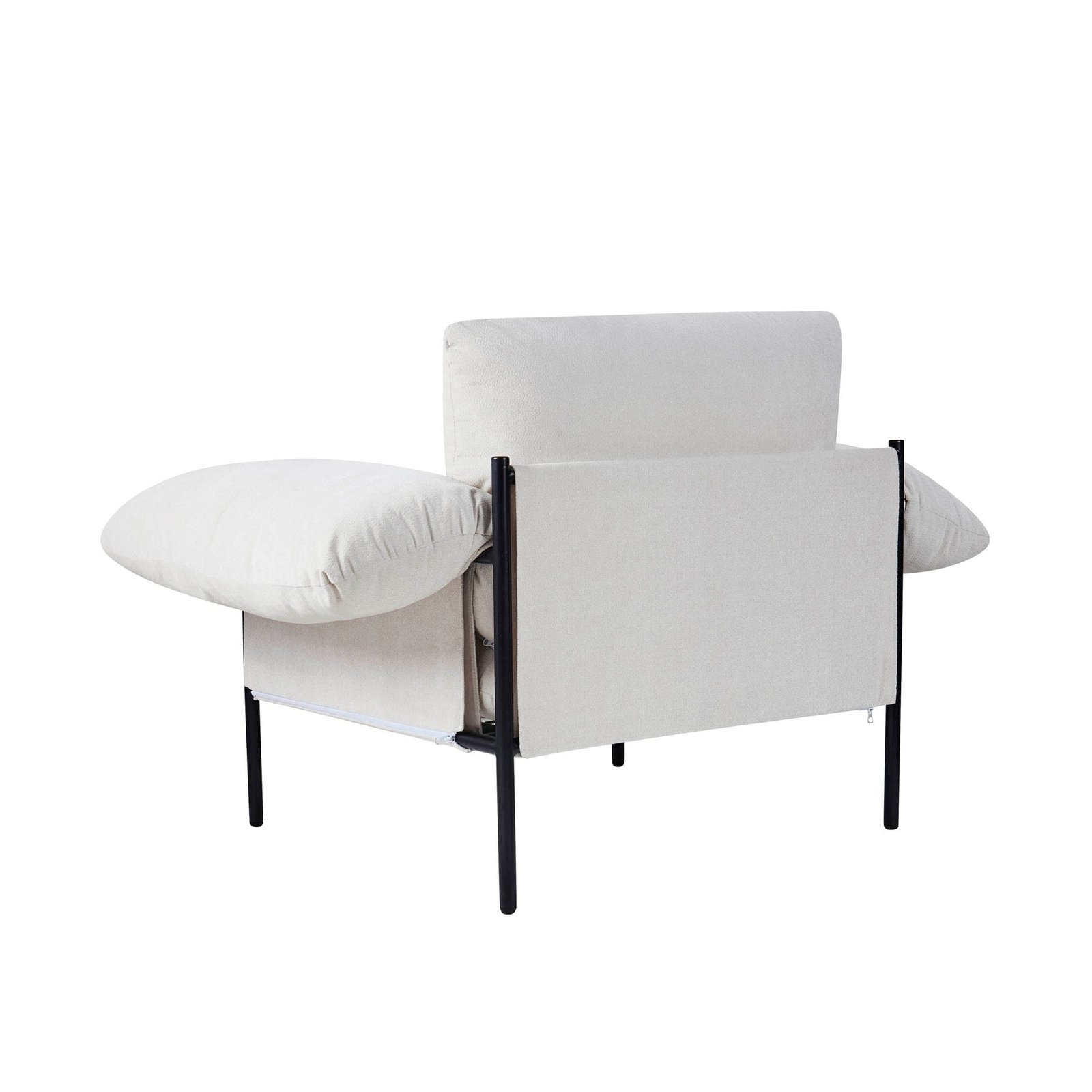 Maeve Slouched Accent Chair - Chenille Ivory