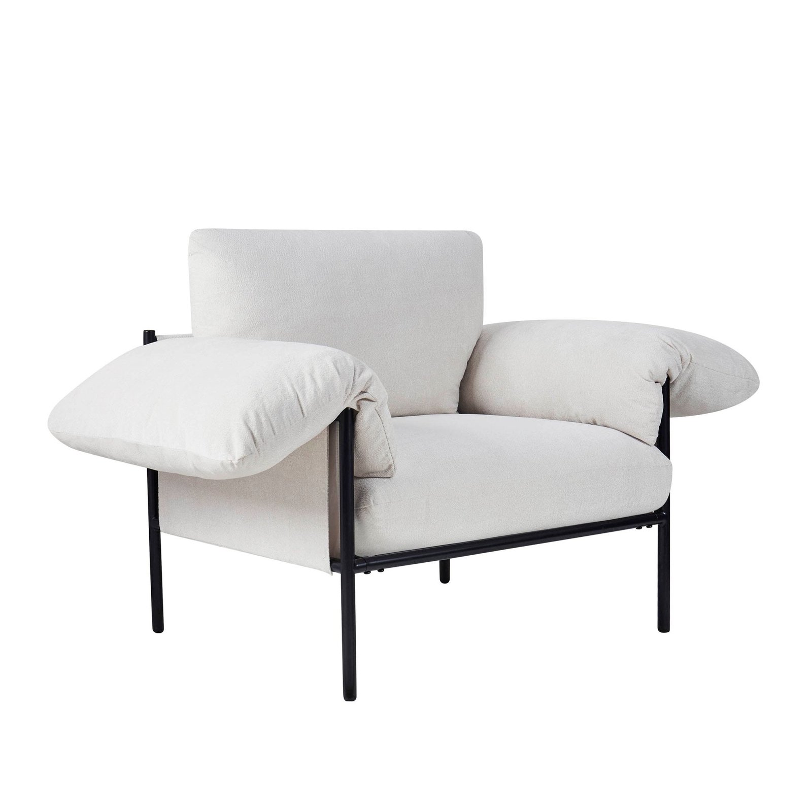 Maeve Slouched Accent Chair - Chenille Ivory