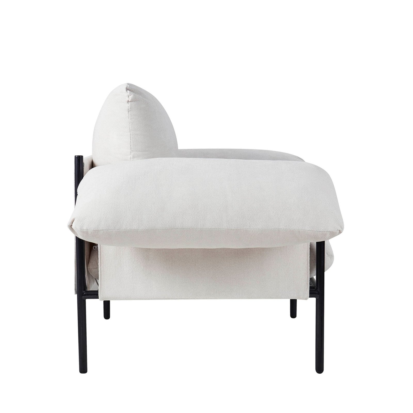 Maeve Slouched Accent Chair - Chenille Ivory