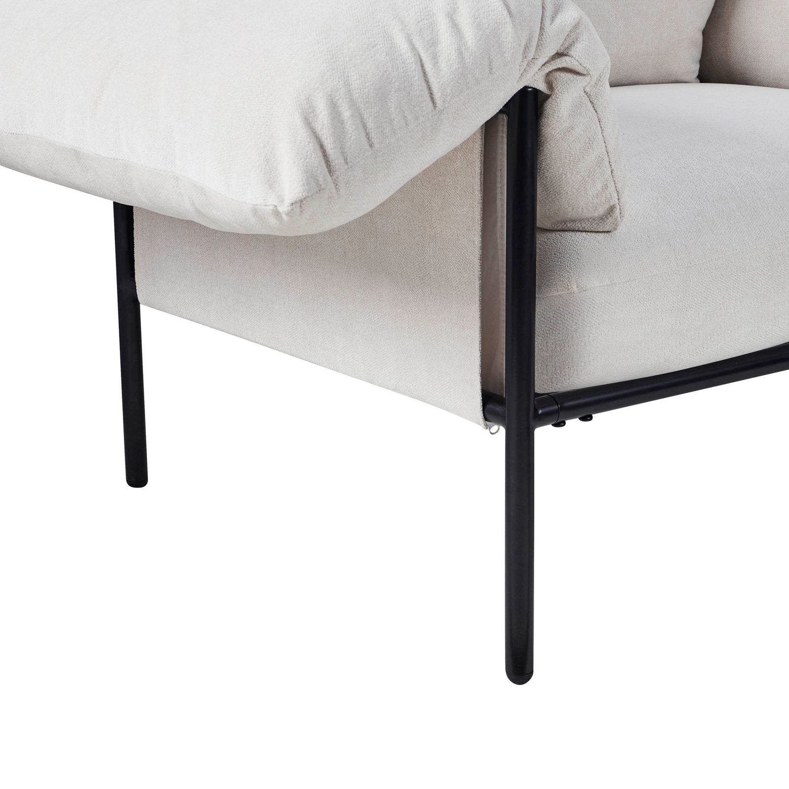 Maeve Slouched Accent Chair - Chenille Ivory
