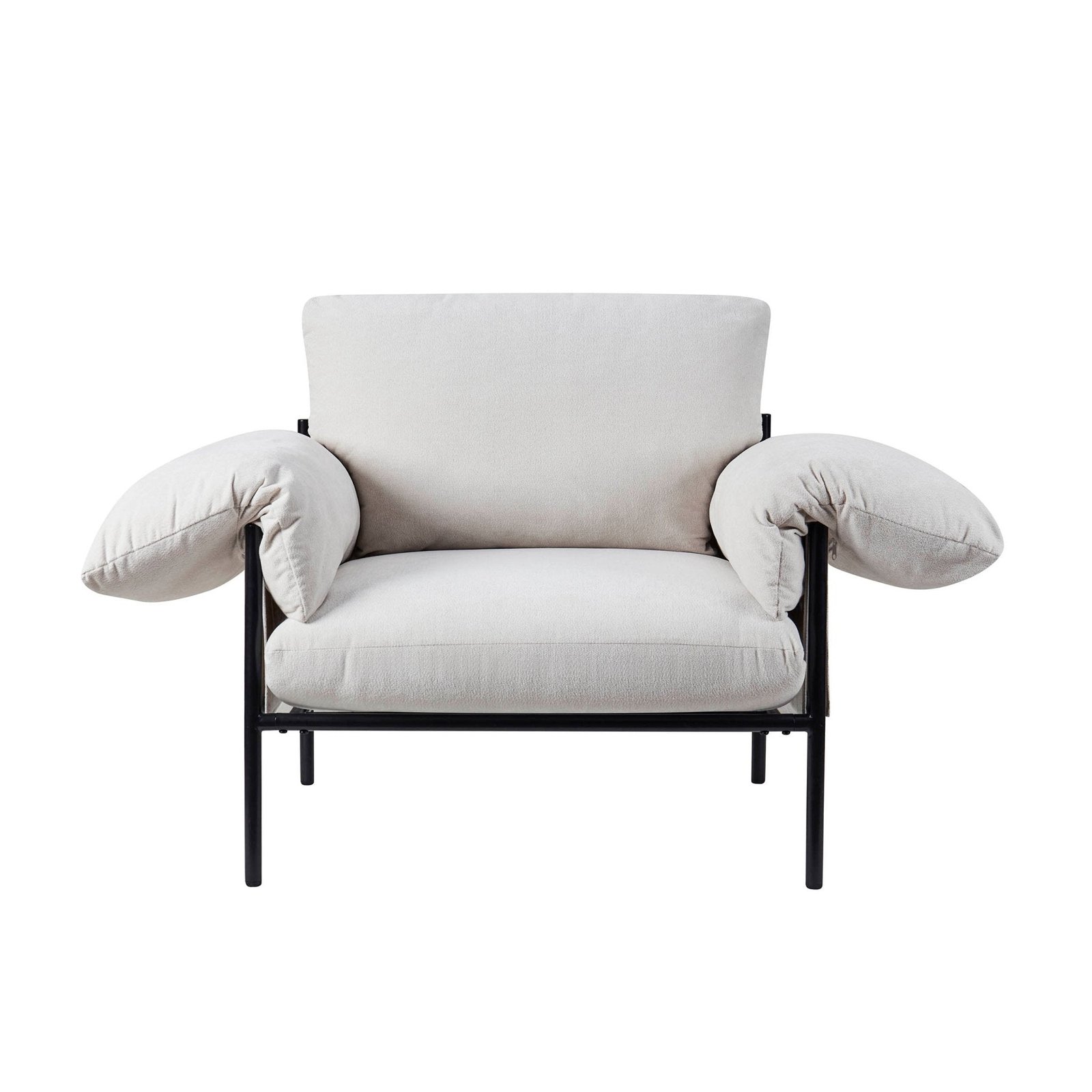 Maeve Slouched Accent Chair - Chenille Ivory