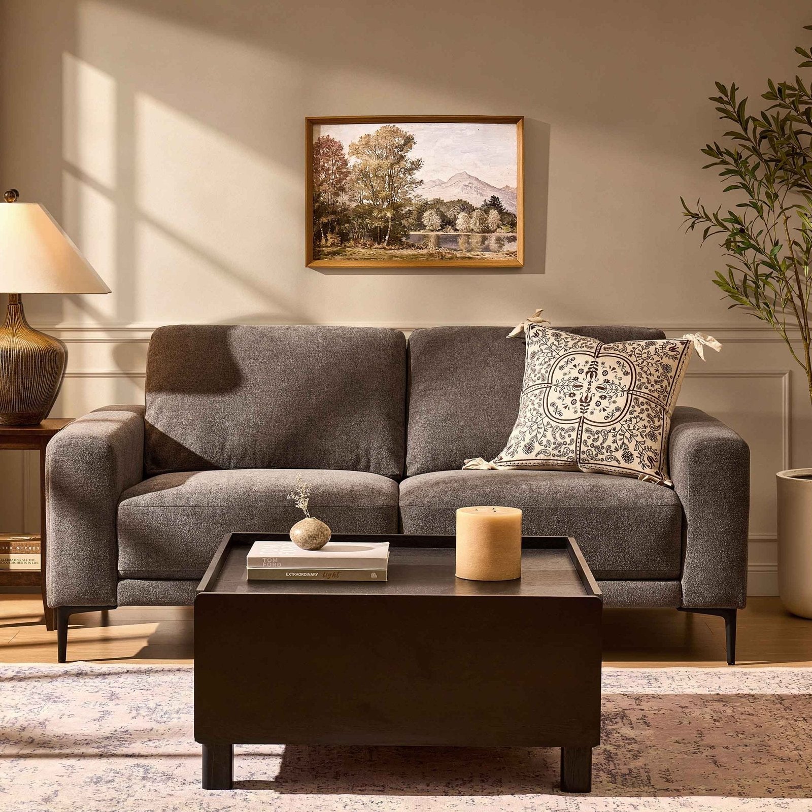 Malibu 2 Seater Sofa - Chenille Ash Grey