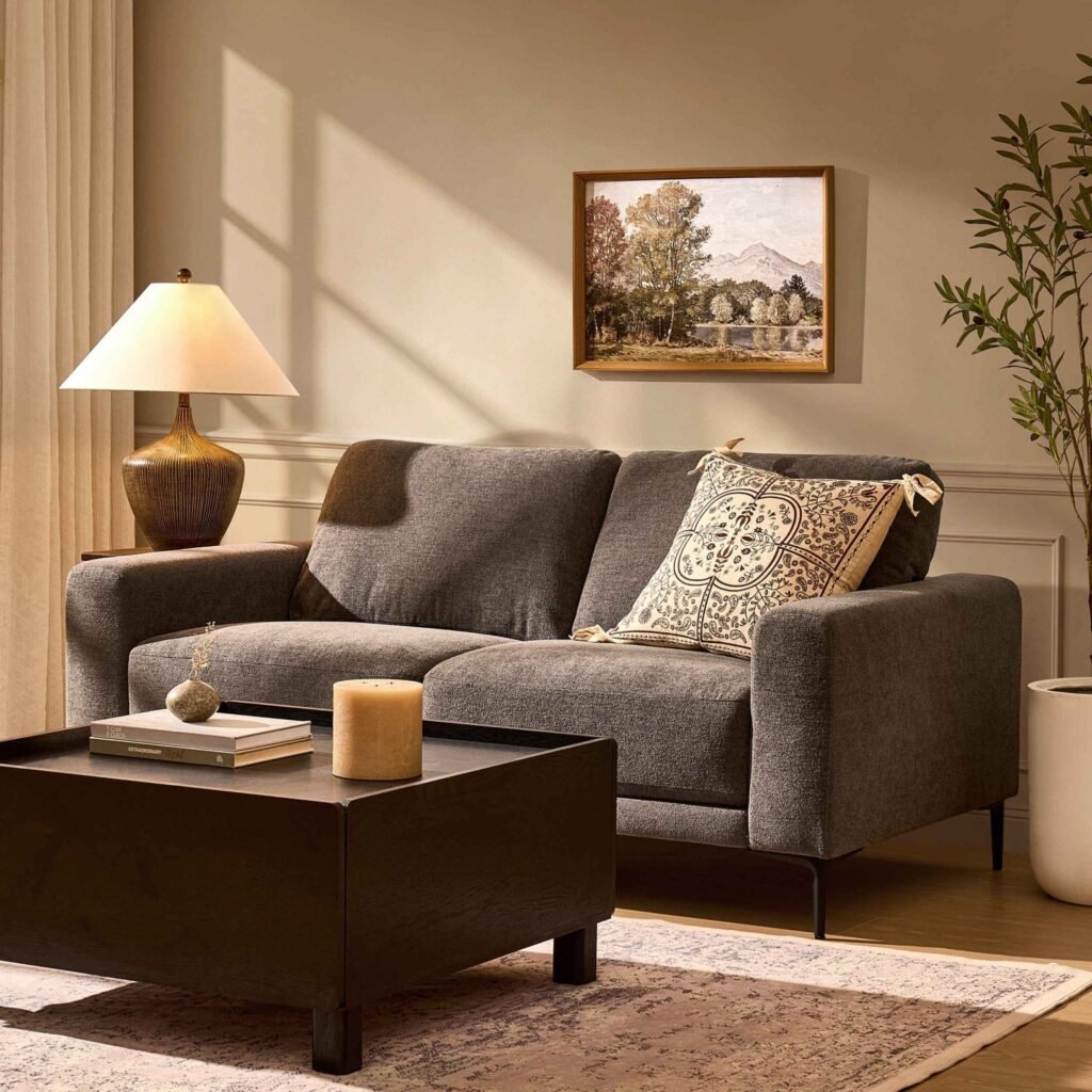 Malibu 2 Seater Sofa - Chenille Ash Grey