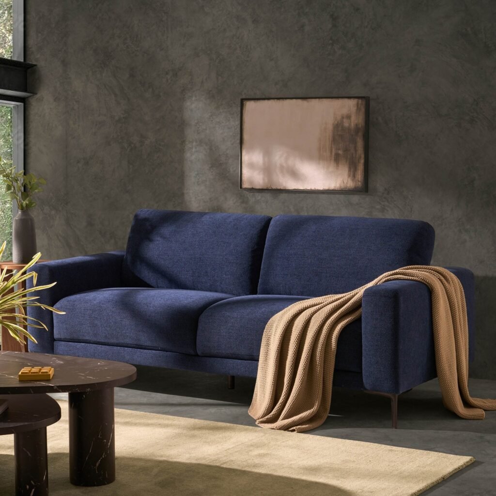 Malibu 3 Seater Sofa - Chenille Navy