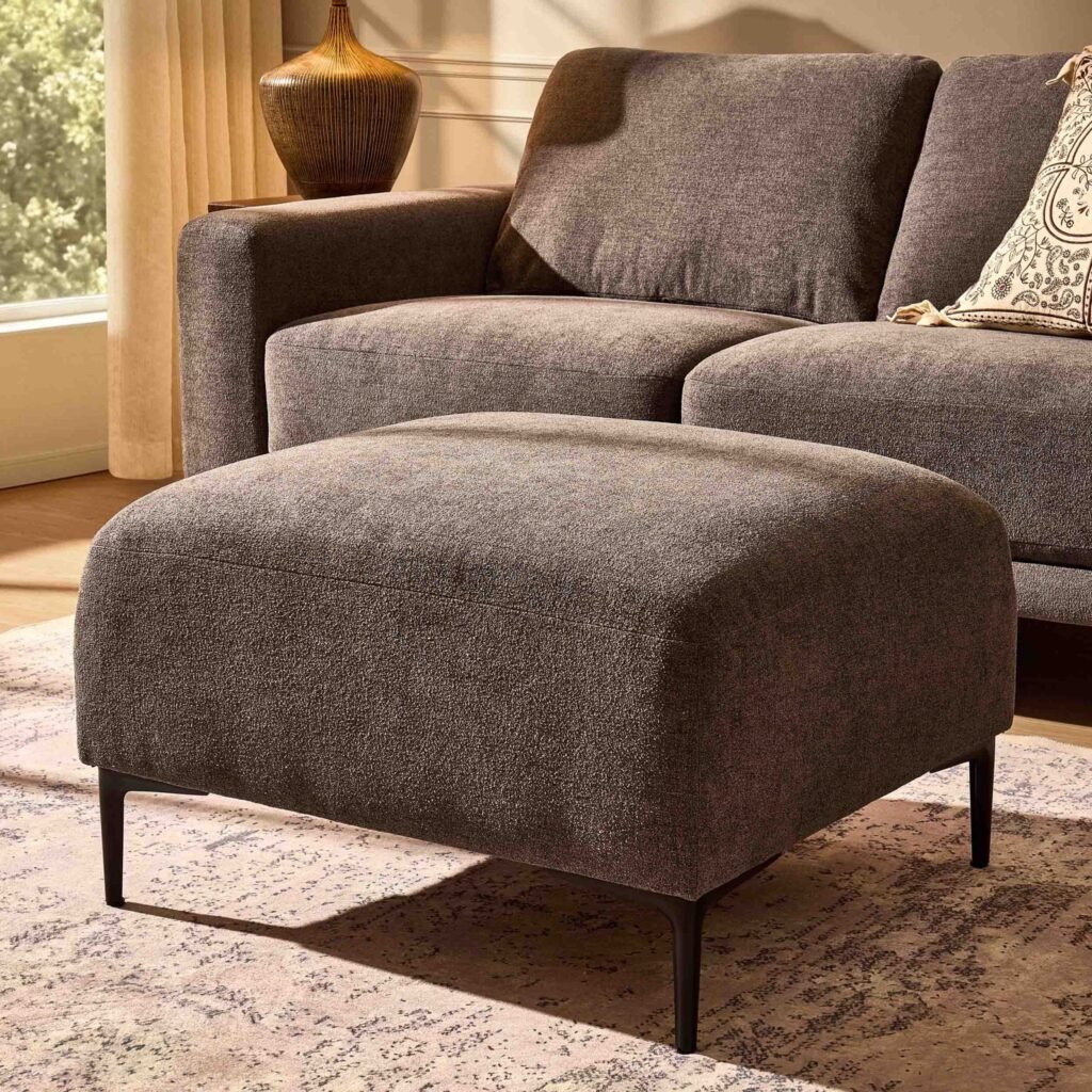 Malibu Pouffe - Chenille Ash Grey