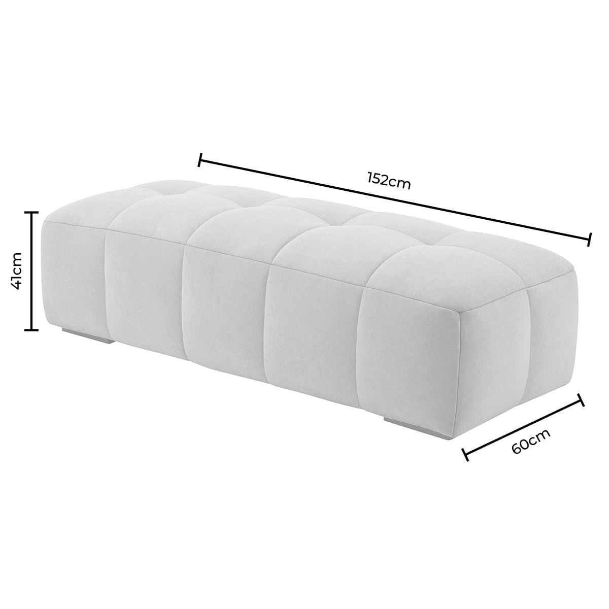Manhattan Pouffe - Chenille Oatmeal