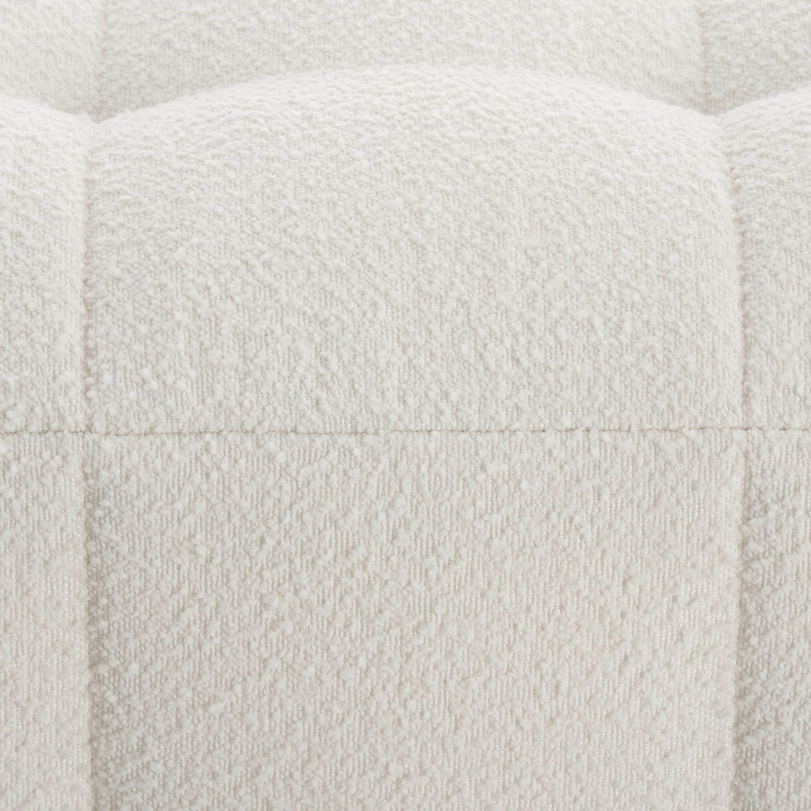 Manhattan Boucle Pouffe - Off White