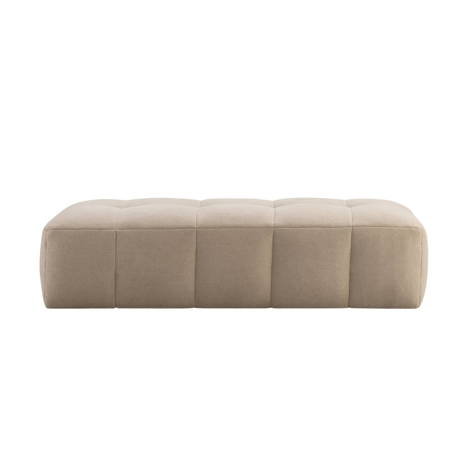 Manhattan Pouffe - Chenille Oatmeal