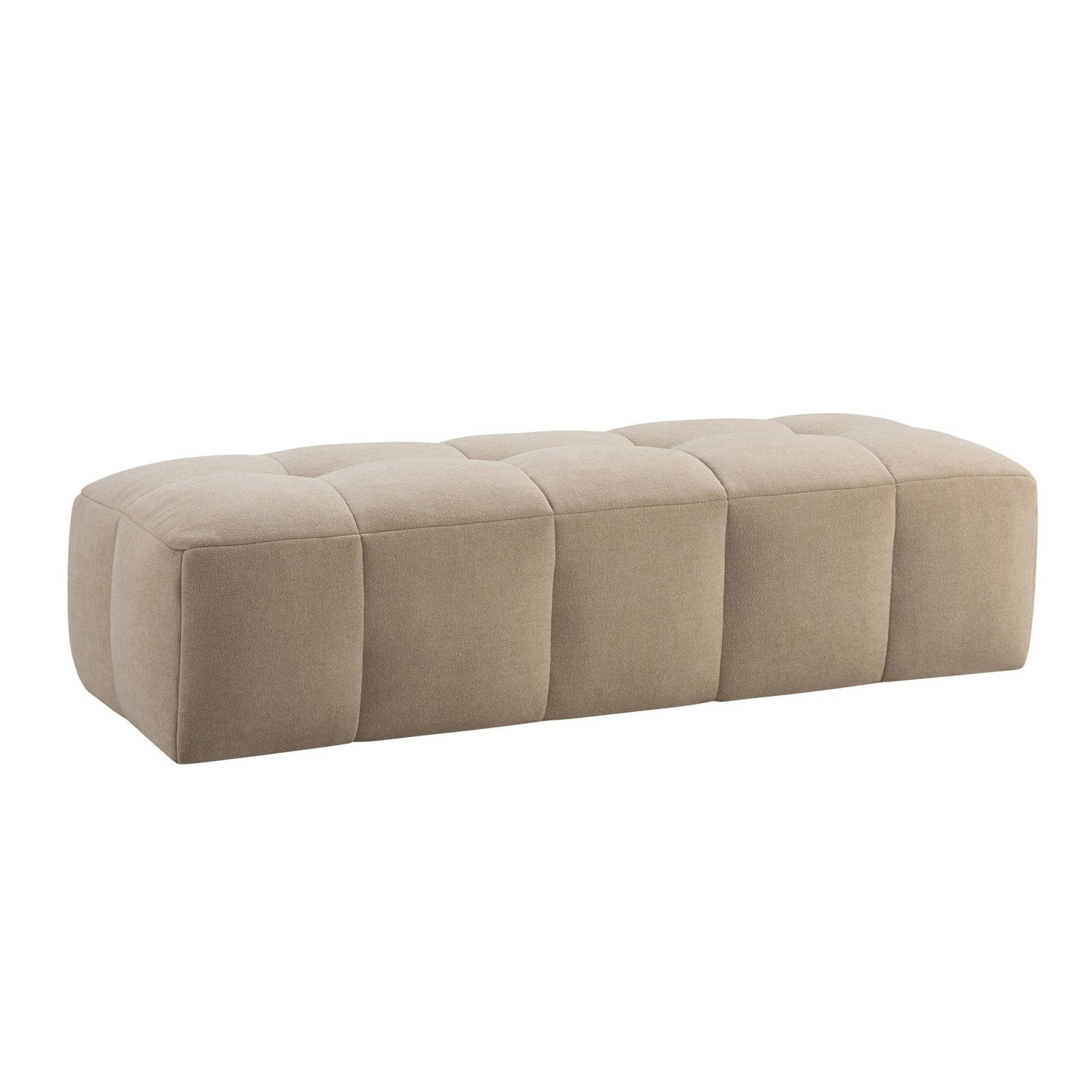 Manhattan Pouffe - Chenille Oatmeal