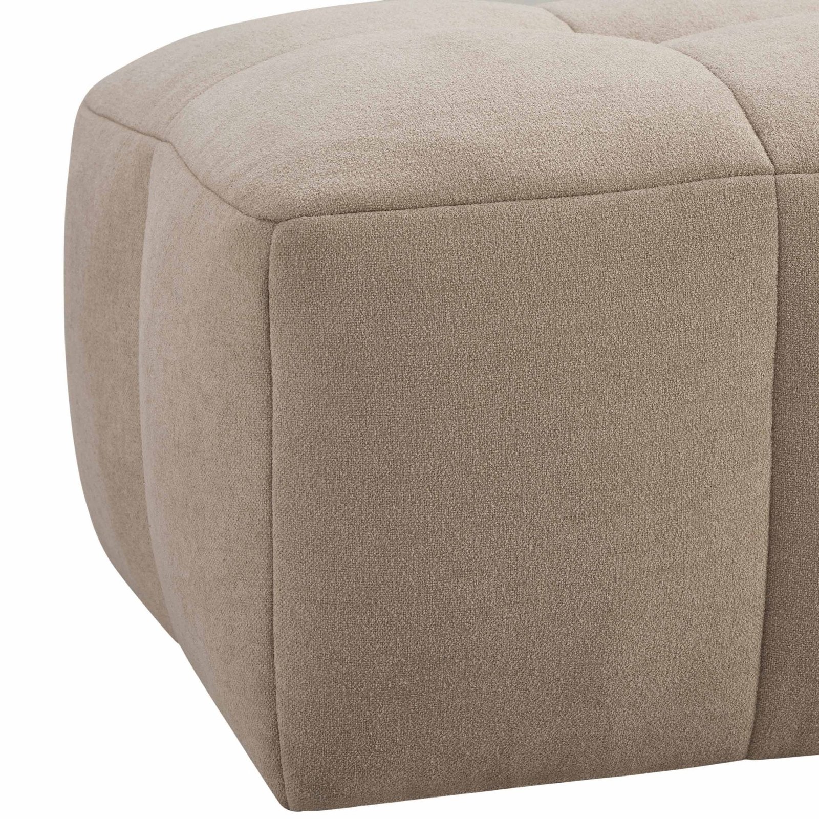 Manhattan Pouffe - Chenille Oatmeal