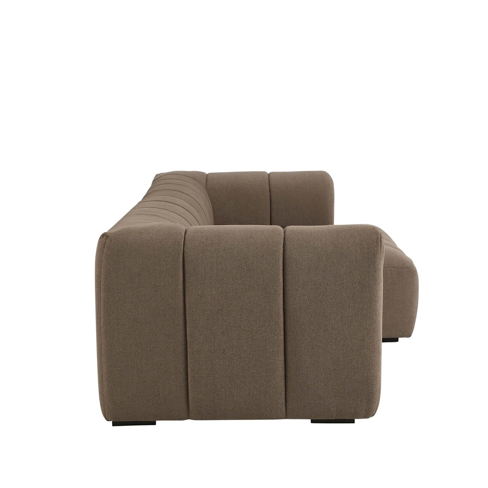 Manhattan Right Hand Chaise Sofa - Chenille Mushroom - Green Lane