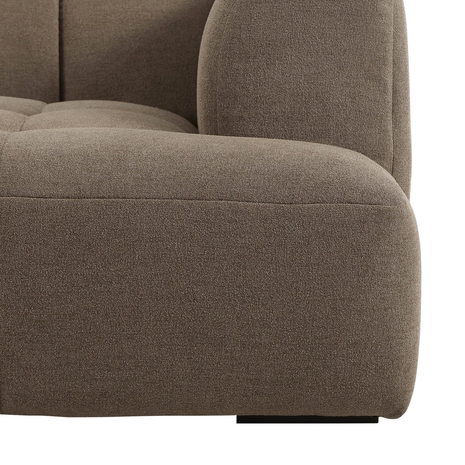 Manhattan Right Hand Chaise Sofa - Chenille Mushroom - Green Lane