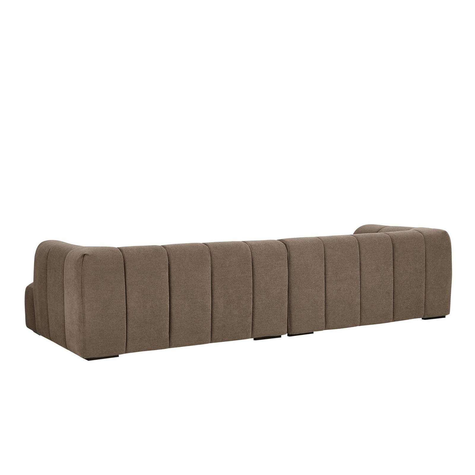 Manhattan Right Hand Chaise Sofa - Chenille Mushroom - Green Lane