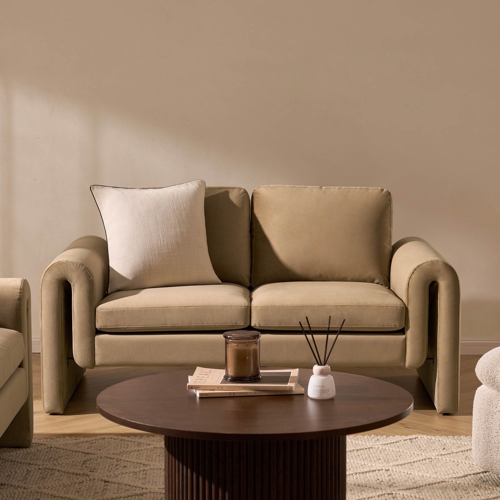 Marseille 2 Seater Sofa - Latte