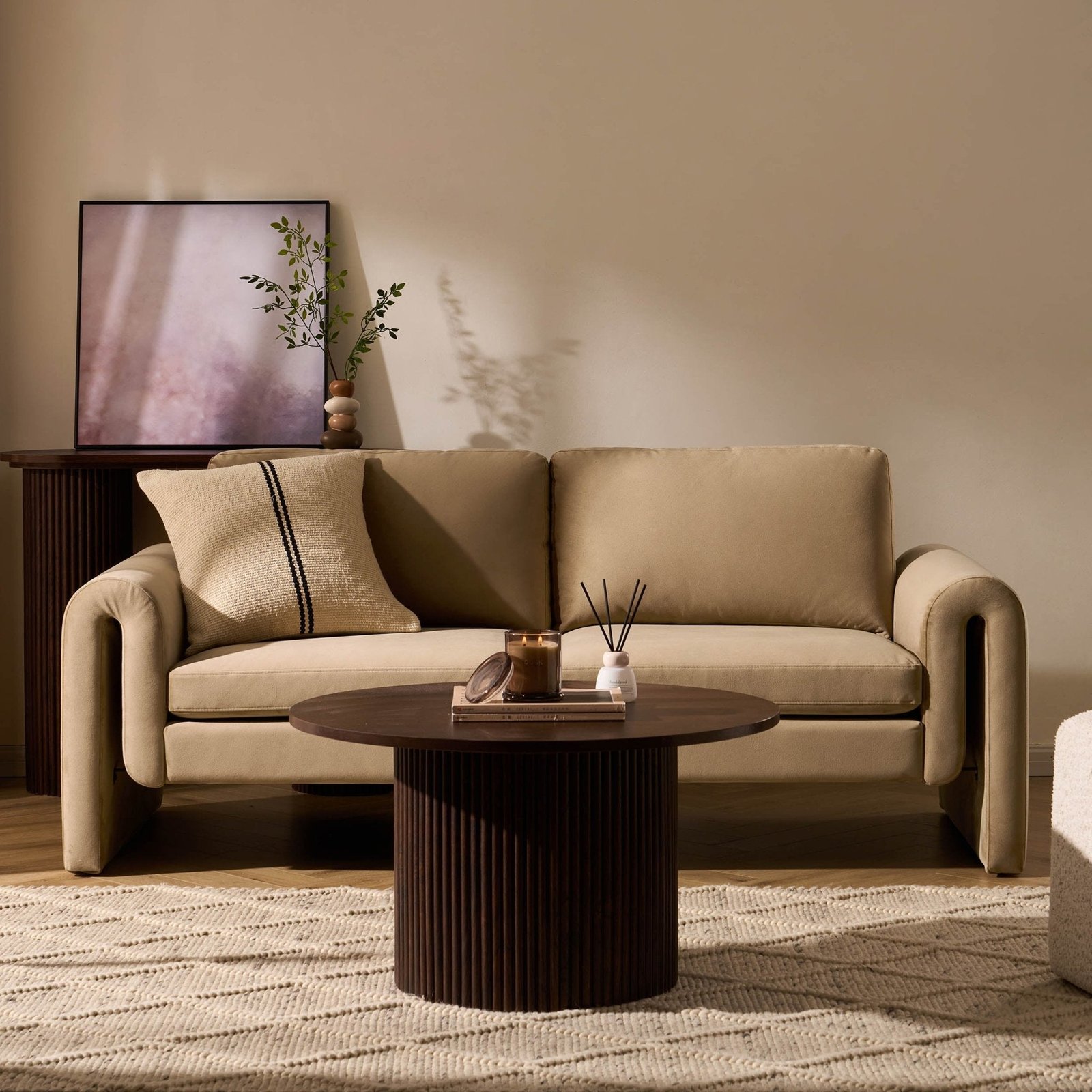 Marseille 3 Seater Sofa - Latte