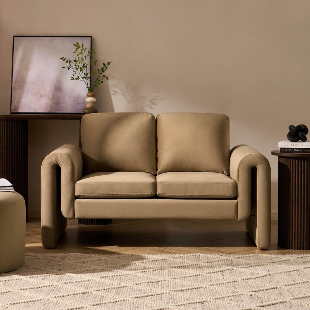 Marseille Small 2 Seater Sofa - Latte