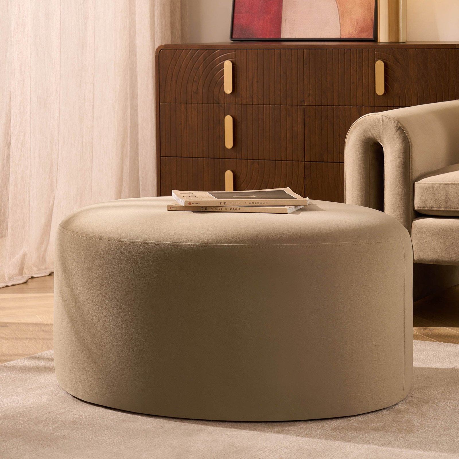 Marseille Pouffe - Latte
