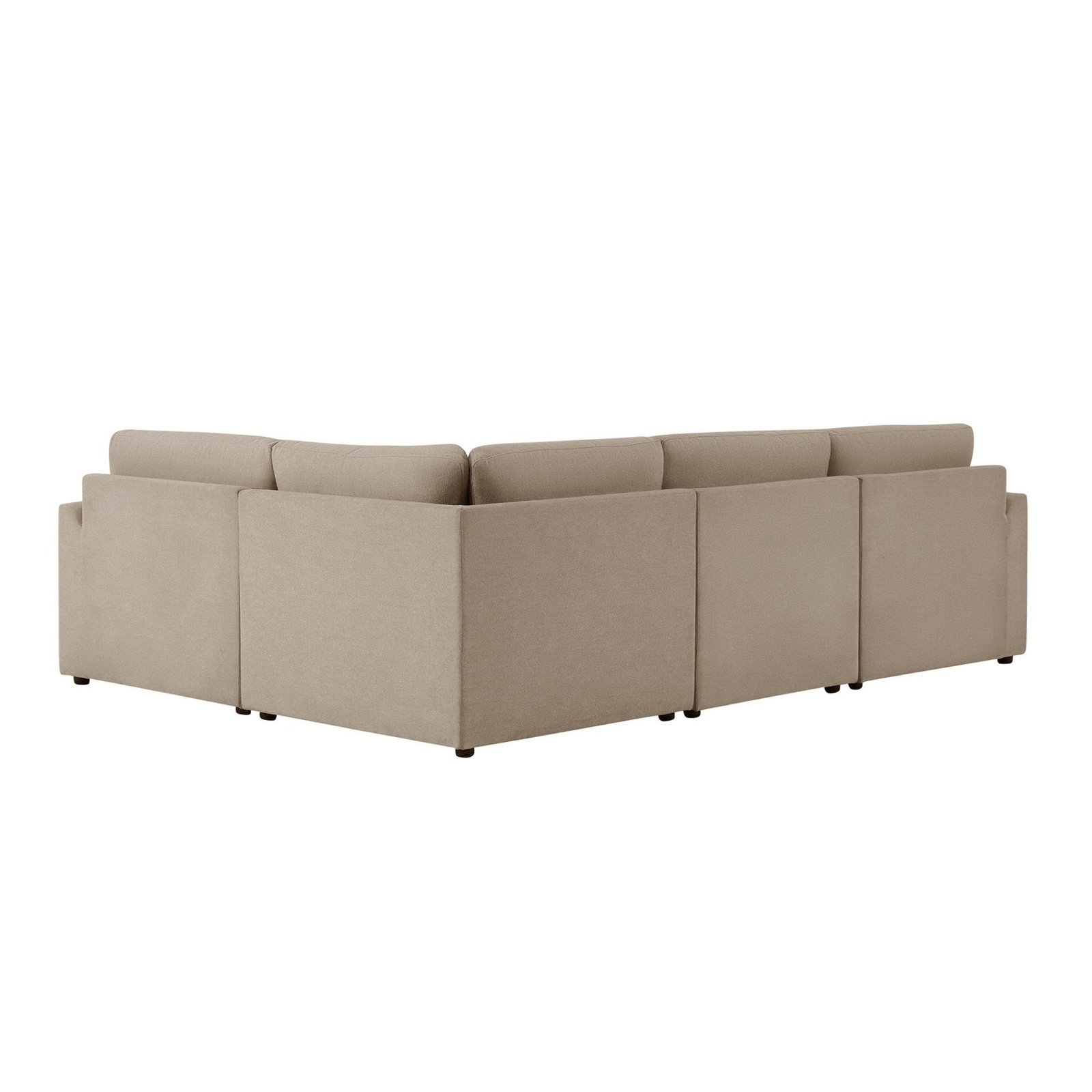 Miami Left Hand Small L-Shape Sofa - Chenille Oatmeal - Green Lane