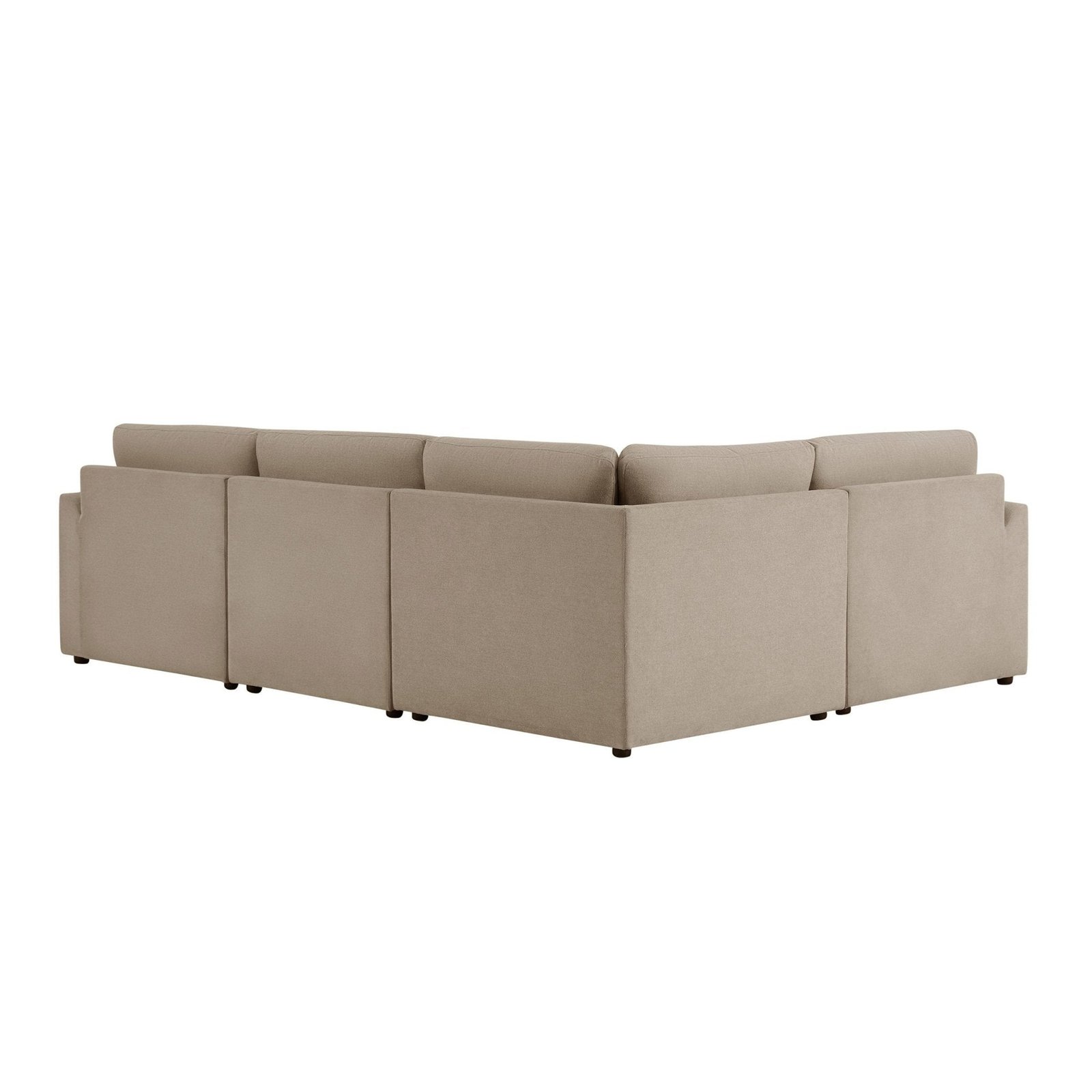 Miami Right Hand Small L-Shape Sofa - Chenille Oatmeal - Green Lane
