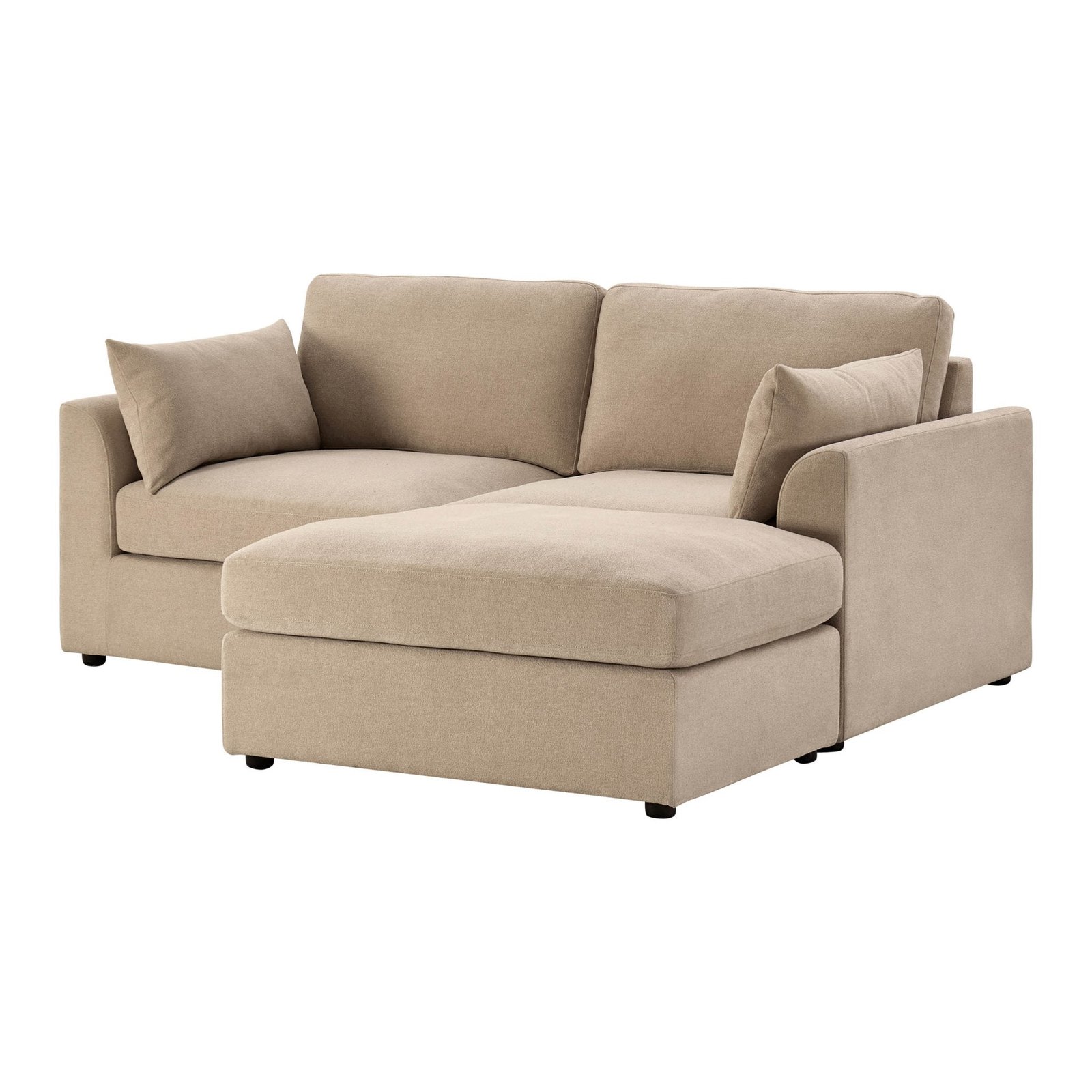 Miami Small Chaise Sofa - Chenille Oatmeal