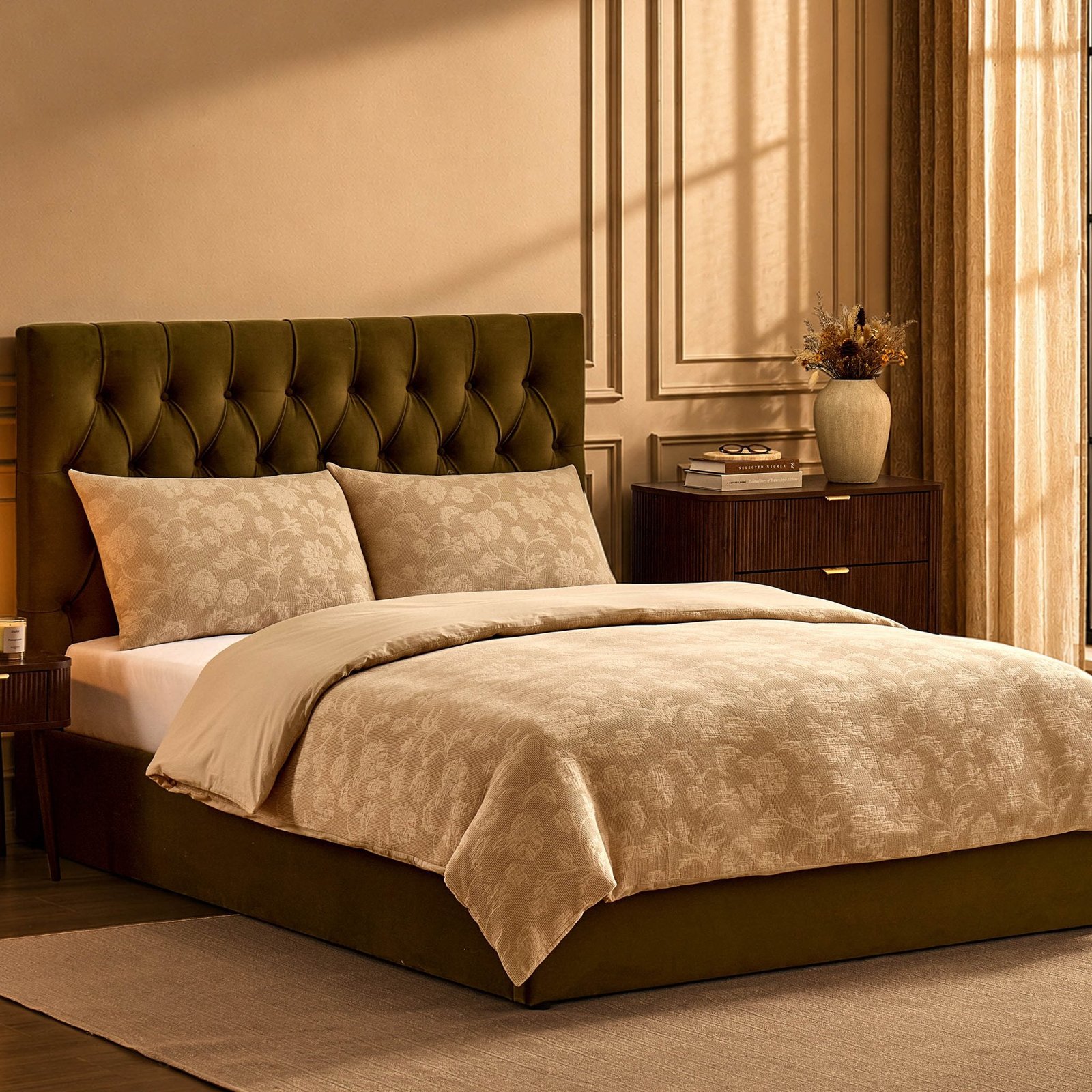 Middleton Ottoman Storage Bed - Muted Moss - Green Lane