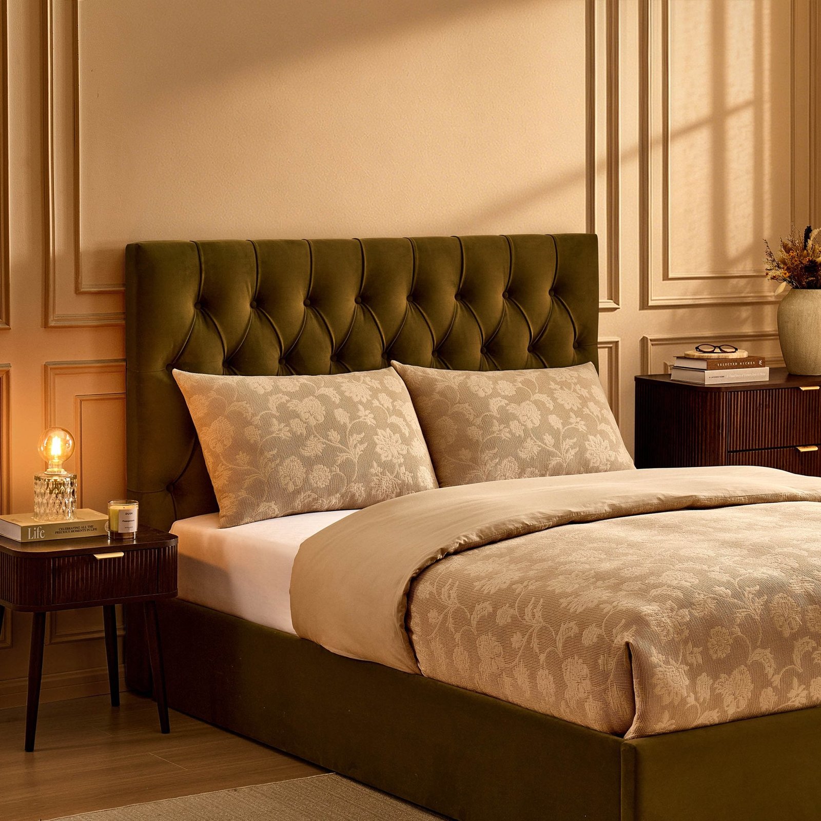Middleton Ottoman Storage Bed - Muted Moss - Green Lane
