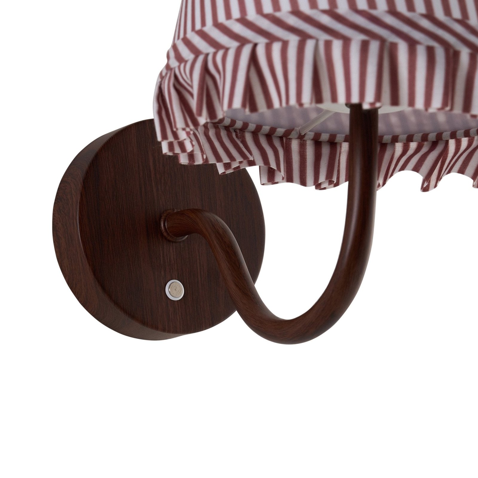 Millie Frill Stripe Shade Rechargeable Wall Light - Mocha Brown