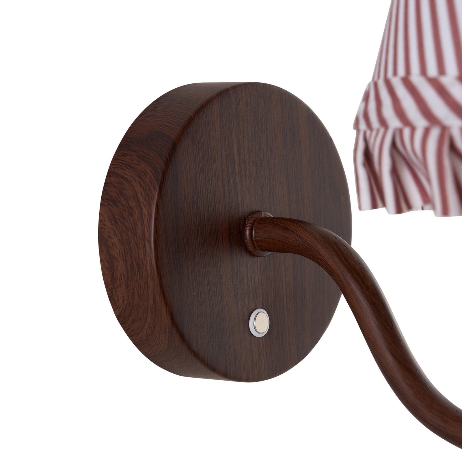 Millie Frill Stripe Shade Rechargeable Wall Light - Mocha Brown
